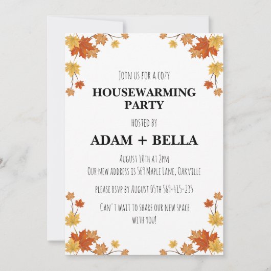 Herbstwohnung Einladungen (Vorderseite)