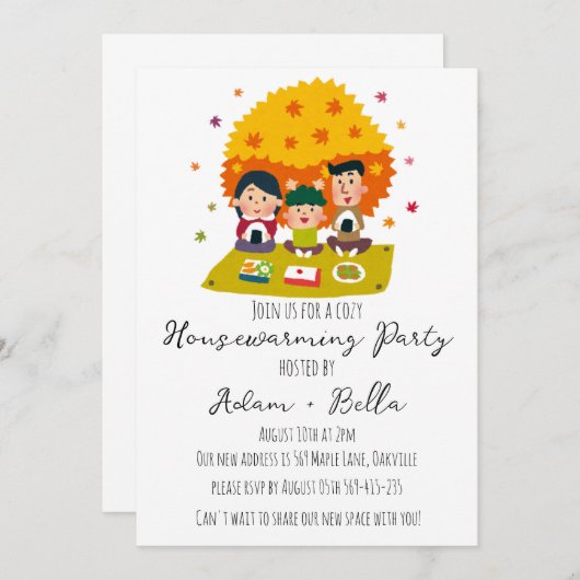 Herbstwohnung Einladungen (Vorne/Hinten)