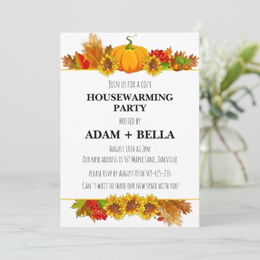 Herbstwohnung Einladungen (Stehend Vorderseite)