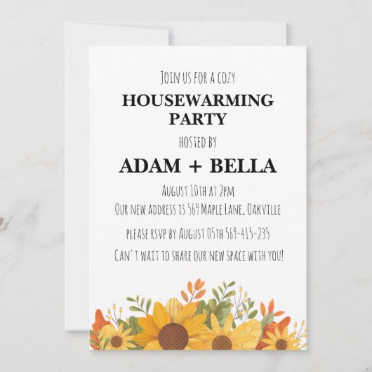 Herbstwohnung Einladungen (Vorderseite)