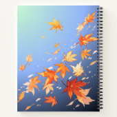 Herbstwolken & Baumfallen-Notebook - Gemütlich sai Notizblock (Rückseite)