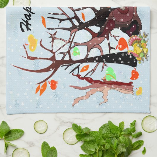 Herbstwonderland - geschirrtuch (Gefaltet)