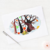 Herbstwonderland - ovaler aufkleber (Umschlag)