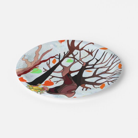 Herbstwonderland - pappteller (Schrägansicht)