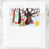 Herbstwonderland - rechteckiger aufkleber (Tasche)