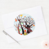 Herbstwonderland - runder aufkleber (Umschlag)