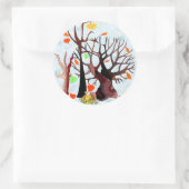Herbstwonderland - runder aufkleber (Tasche)