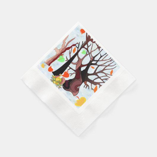 Herbstwonderland - serviette (Ecke)