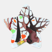 Herbstwonderland - Stern-Aufkleber (Vorderseite)