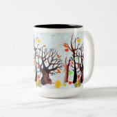 Herbstwonderland - zweifarbige tasse (VorderseiteRechts)