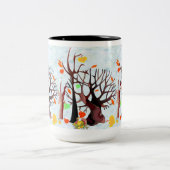Herbstwonderland - zweifarbige tasse (Mittel)