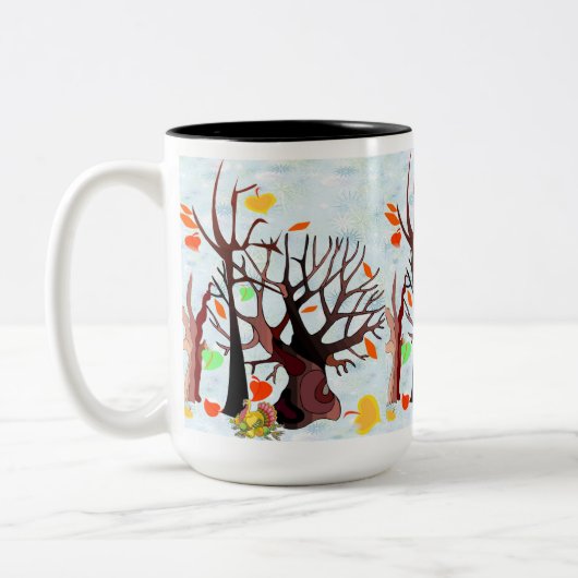 Herbstwonderland - zweifarbige tasse (Links)