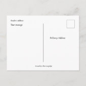 Herbstwoodland-Aquarellbilder Postkarte (Rückseite)