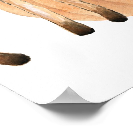 Herbstwoodland Babydusche Begrüßungszeichen Poster (Ecke)