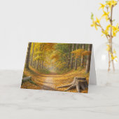 Herbstwoodland-Beileid Karte (Gelbe Blume)