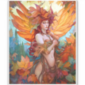Herbstwoodland Faiasy Fantasy Art Aufkleber (Vorderseite)