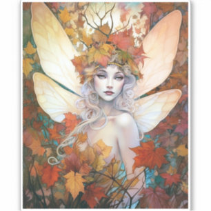 Herbstwoodland Faiasy Fantasy Art Aufkleber