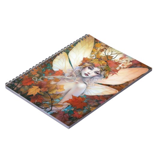 Herbstwoodland Faiasy Fantasy Art Notizblock (Linke Seite)