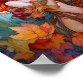 Herbstwoodland Faiasy Fantasy Art Poster (Ecke)