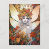 Herbstwoodland Faiasy Fantasy Art Postkarte (Vorderseite)