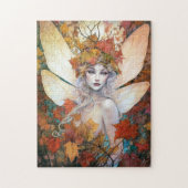 Herbstwoodland Faiasy Fantasy Art Puzzle (Vertikal)