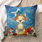 Herbstwoodland Friends Fox Forest Illustration Kissen (Decke)