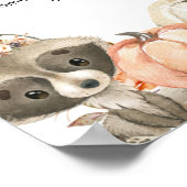 Herbstwoodland Girl Game Spate Night Diaper Poster (Ecke)