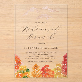 Herbstwoodlands Herbst Probe Brunch Acryleinladungen