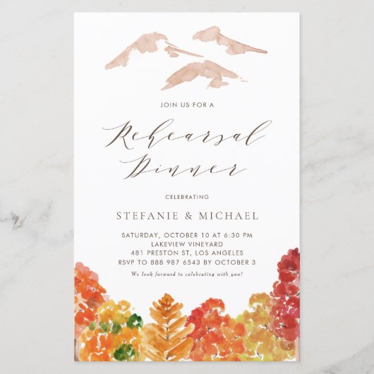 Herbstwoodlands Herbst Probe Einladung (Vorderseite)