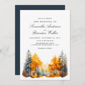 Herbstwoods Herbsthochzeit Einladung (Vorne/Hinten)