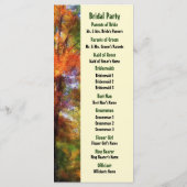 Herbstwoods-Hochzeitsprogramm Programm (Rückseite)