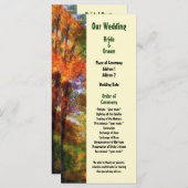 Herbstwoods-Hochzeitsprogramm Programm (Vorne/Hinten)