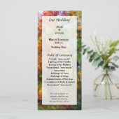 Herbstwoods-Hochzeitsprogramm Programm (Stehend Vorderseite)