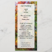 Herbstwoods-Hochzeitsprogramm Programm (Vorderseite)