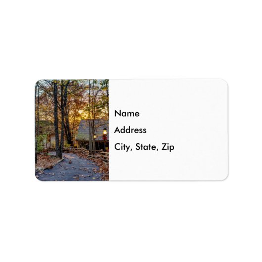 Herbstwoods Sunset Walkway Address Labels Adressaufkleber (Vorne)