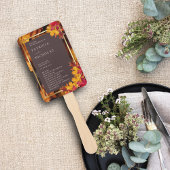 Herbstwoody Brown Elegant Golden Wedding Programm Fächer