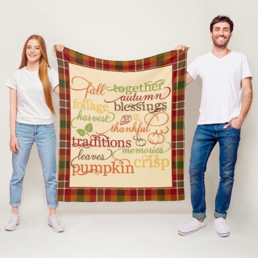 HerbstWörter Fleecedecke (Beispiel)