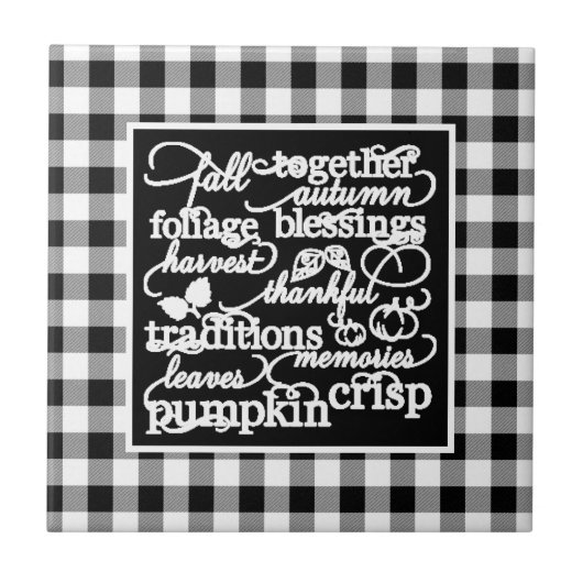 HerbstWörter Fliese (Vorderseite)