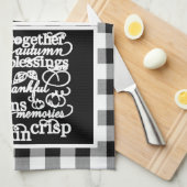 HerbstWörter Geschirrtuch (Viertel Falte)