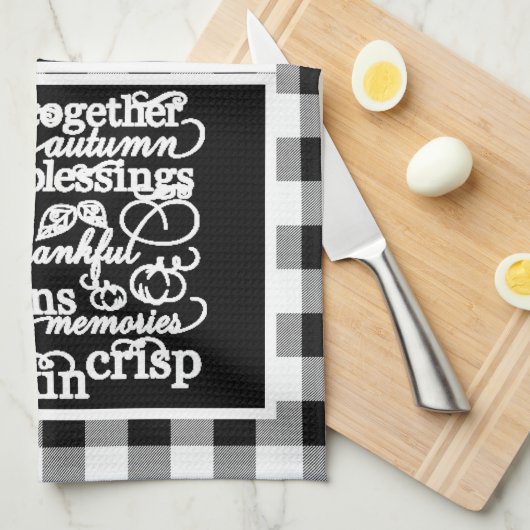 HerbstWörter Geschirrtuch (Viertel Falte)