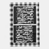 HerbstWörter Geschirrtuch (Vertikal)