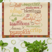 HerbstWörter Geschirrtuch (Gefaltet)