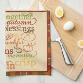 HerbstWörter Geschirrtuch (Viertel Falte)