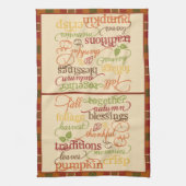 HerbstWörter Geschirrtuch (Vertikal)