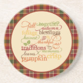 HerbstWörter Getränkeuntersetzer (Vorne)