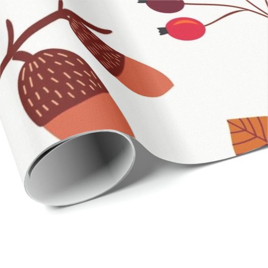 Herbstwrapper Geschenkpapier (Rolleneckpunkt)