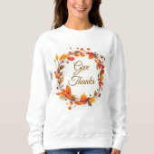 Herbstwreath Danke Sweatshirt (Vorderseite)