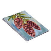 Herbstzapfen | Aquarell-Herbstmalerei Notizblock (Rechte Seite)