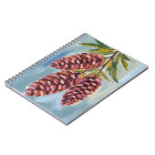 Herbstzapfen | Aquarell-Herbstmalerei Notizblock (Linke Seite)