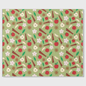 HerbstZimt, Äpfel Nahtloser Herbst Erntedank Geschenkpapier (Flach)